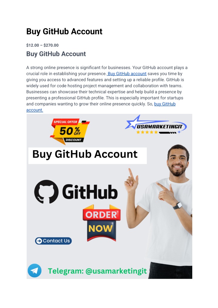 buy github account