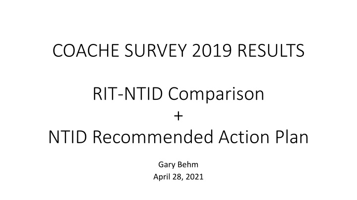 coache survey 2019 results