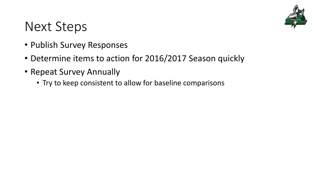 next steps
