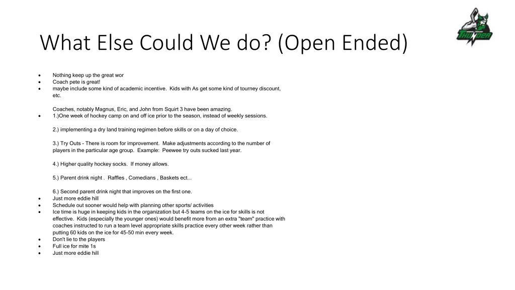 what else could we do open ended