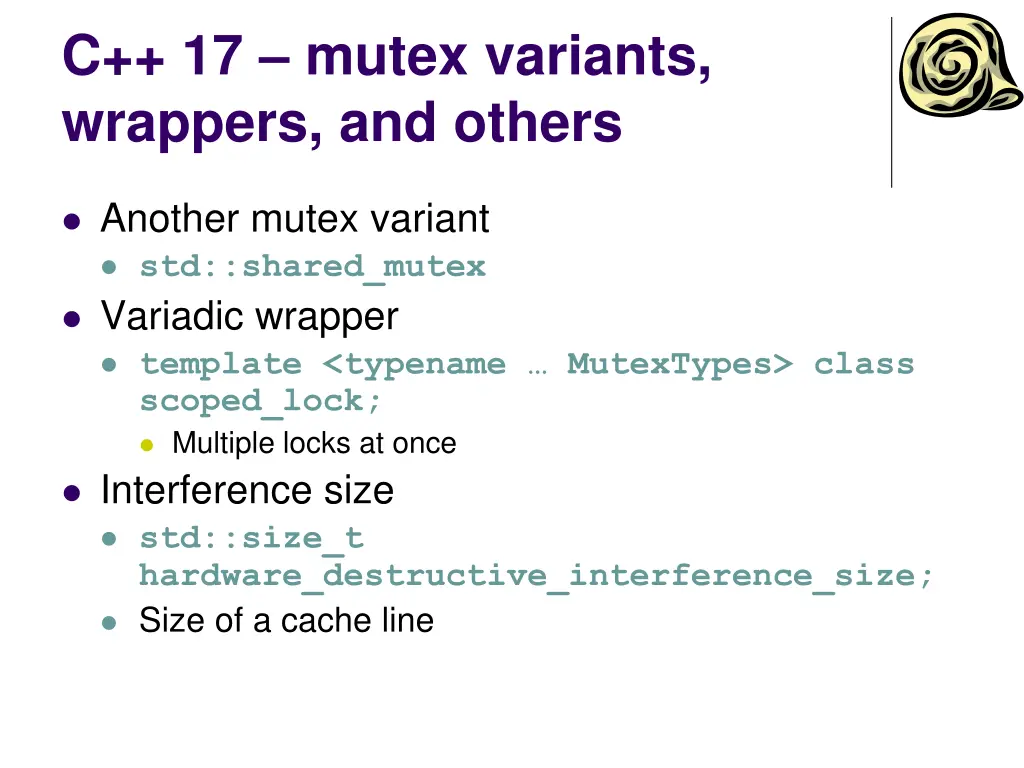 c 17 mutex variants wrappers and others