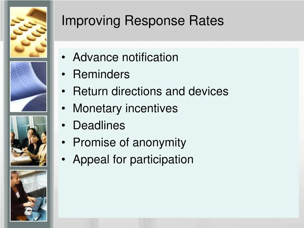 improving response rates