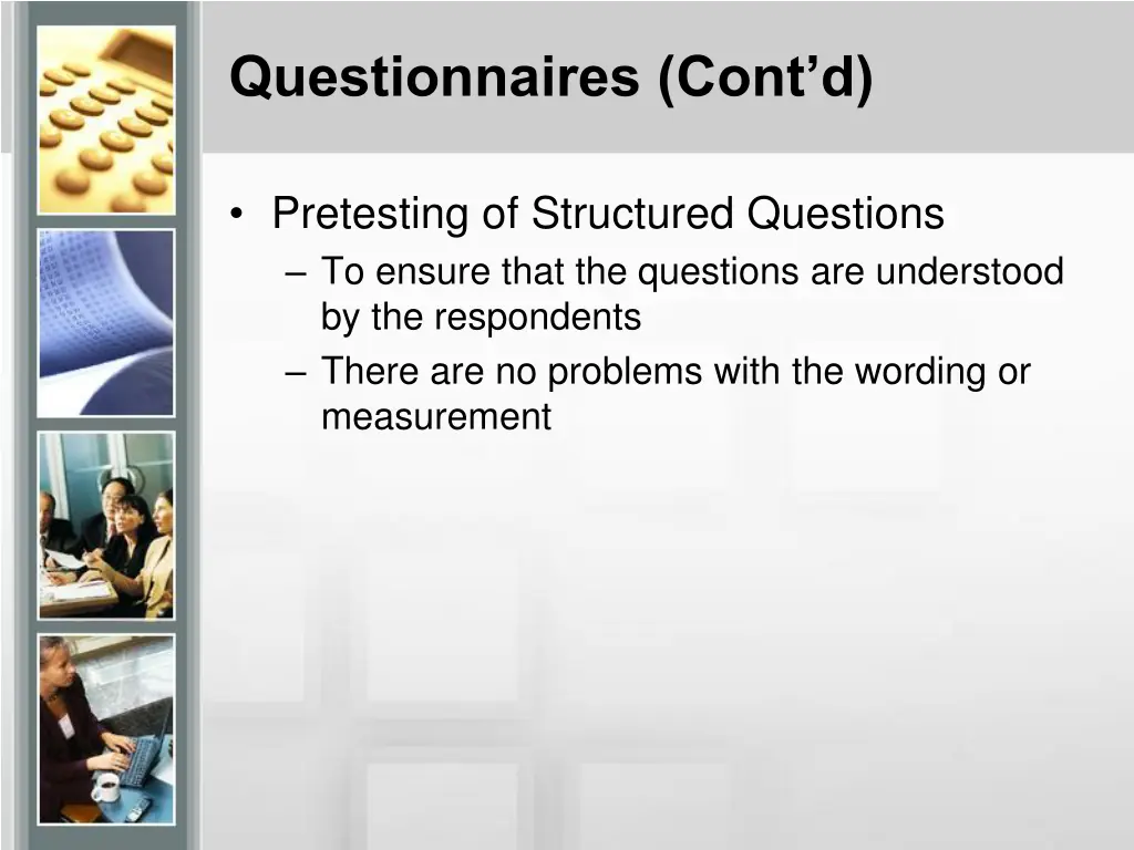 questionnaires cont d 1