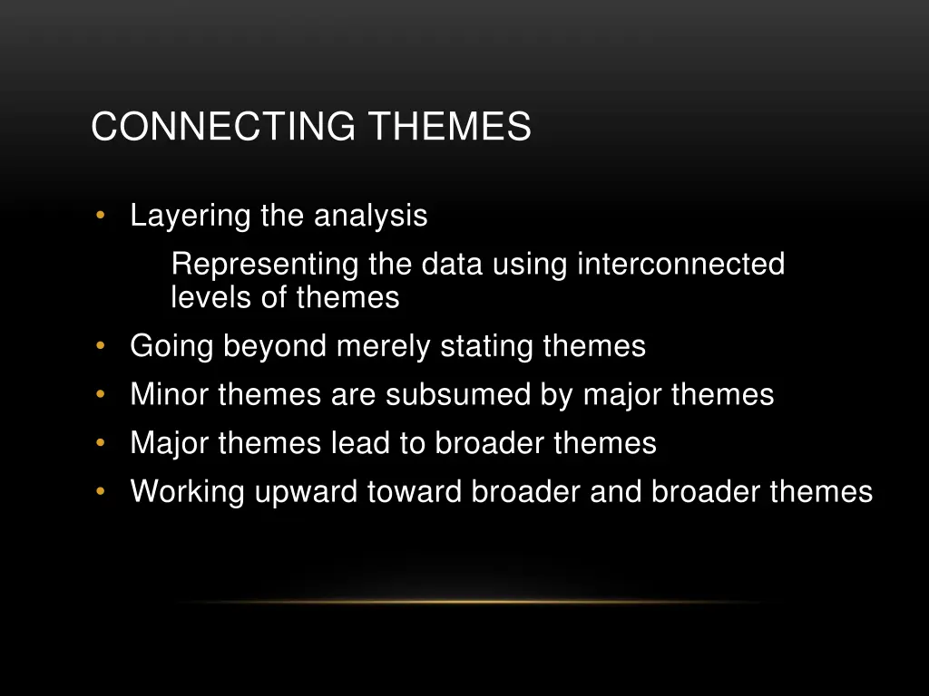connecting themes