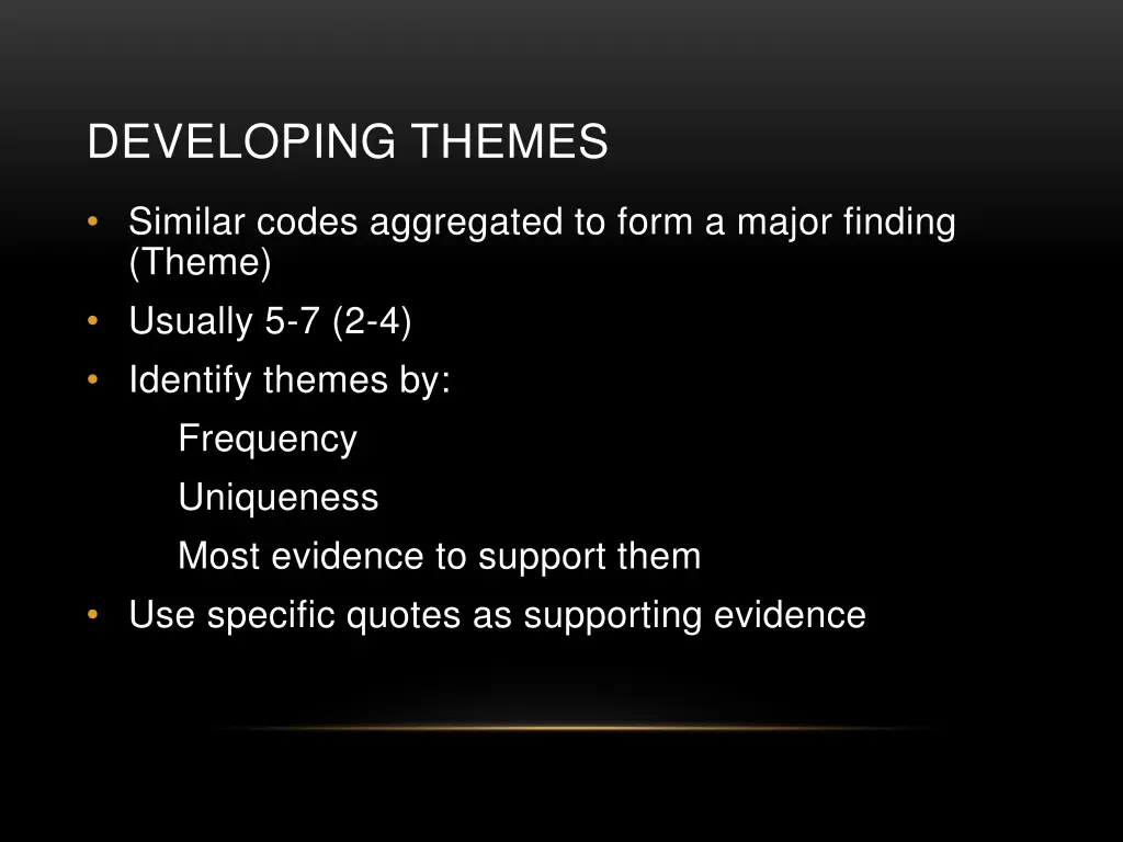 developing themes 1