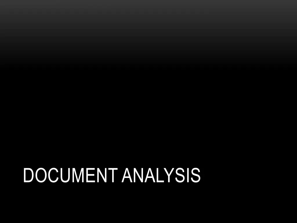 document analysis