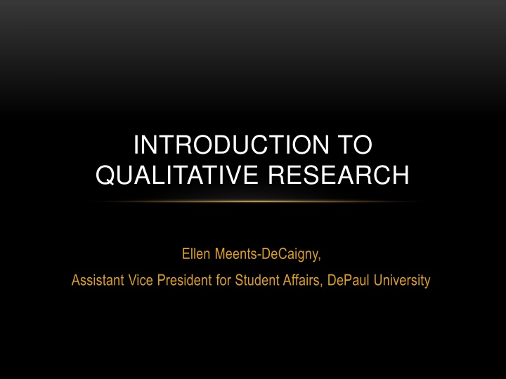 introduction to qualitative research
