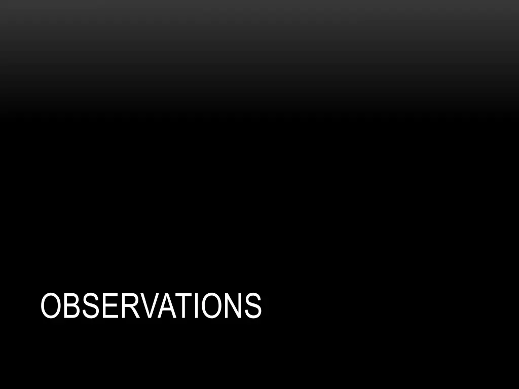 observations