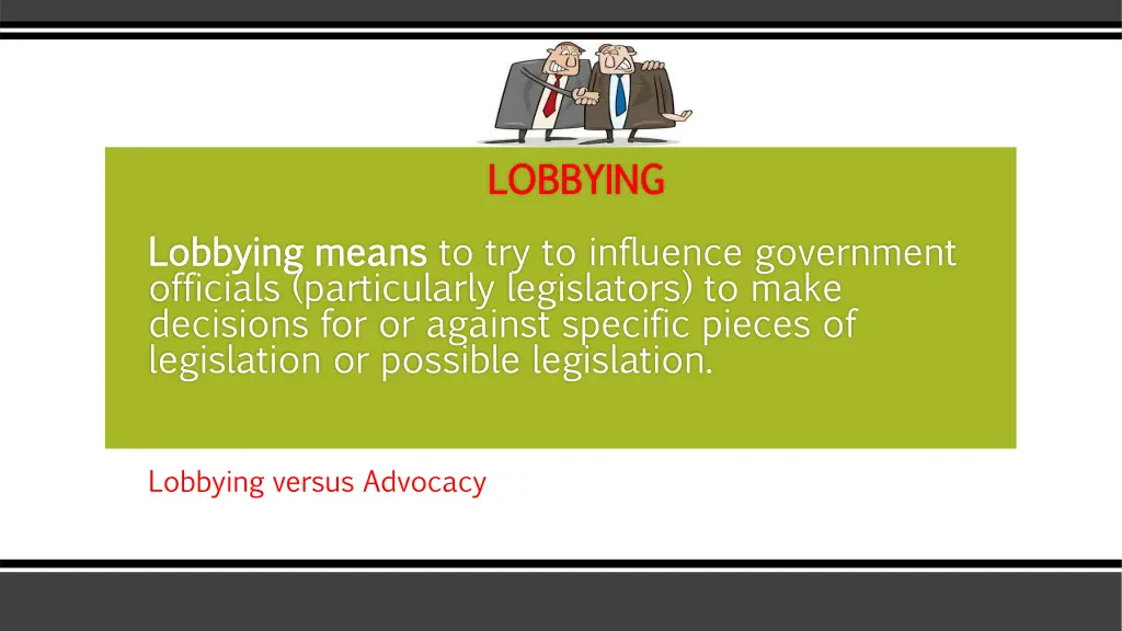 lobbying lobbying