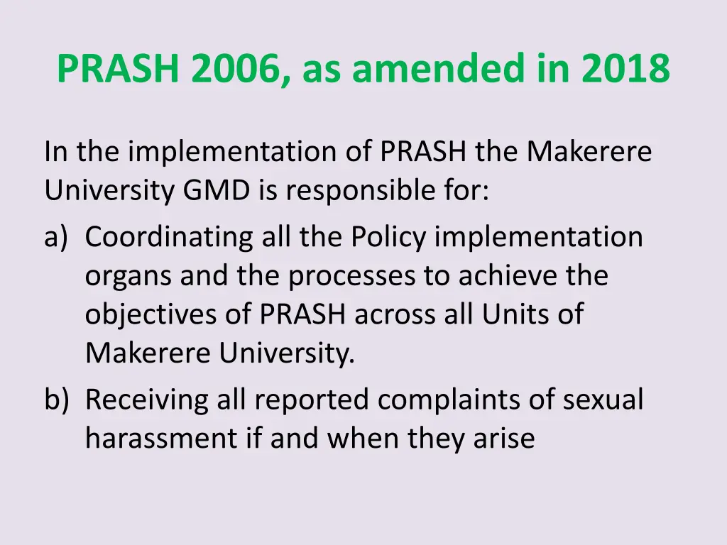 prash 2006 as amended in 2018