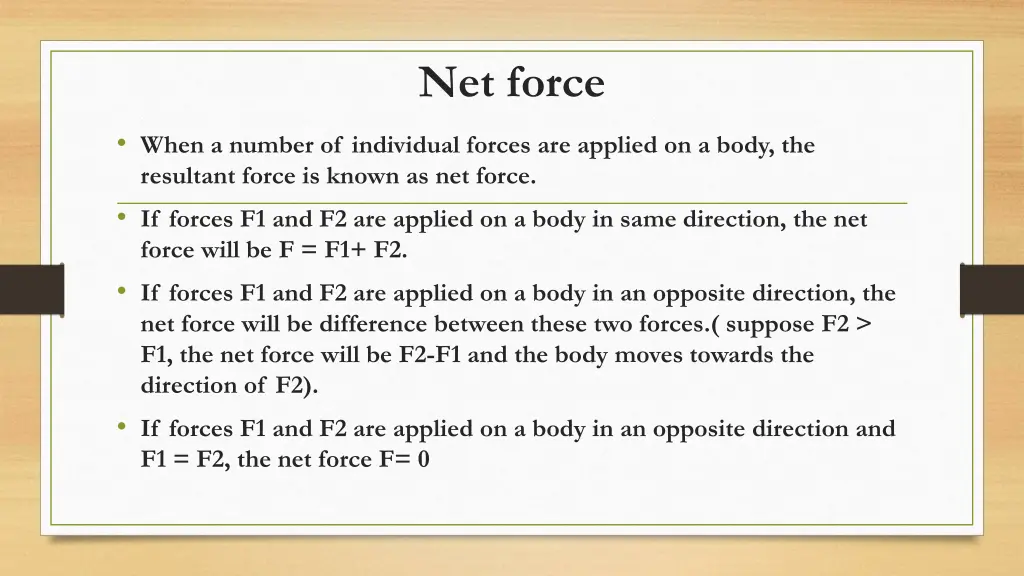 net force