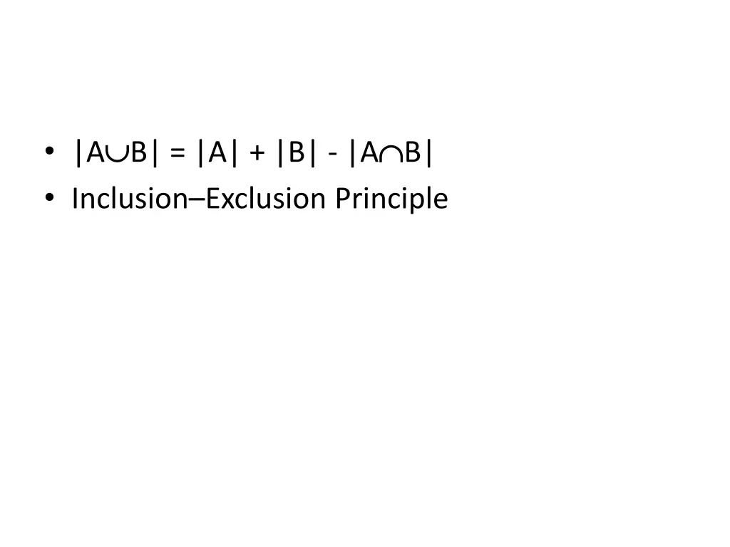 a b a b a b inclusion exclusion principle