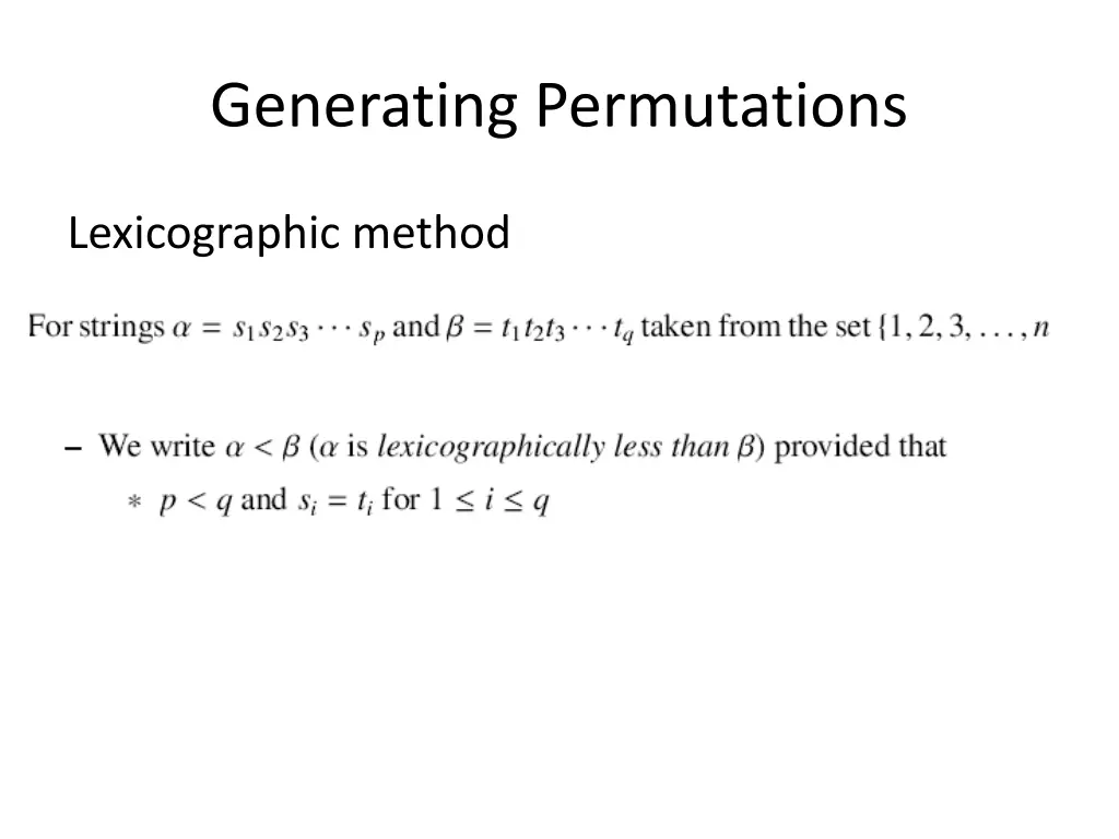 generating permutations