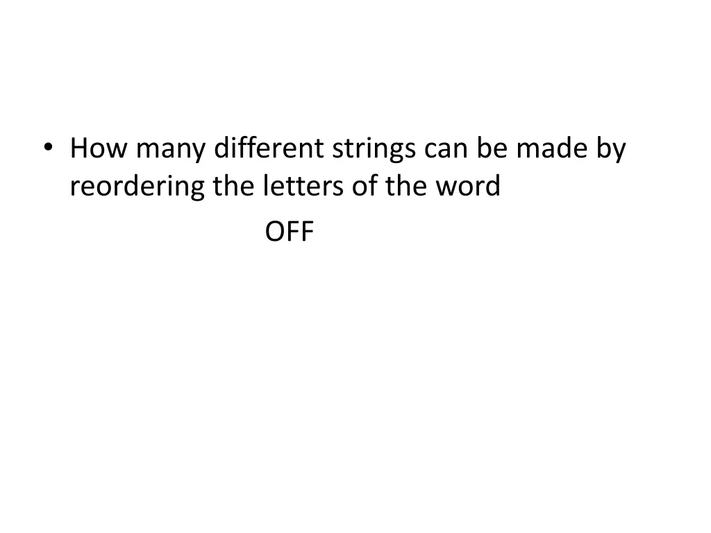how many different strings can be made