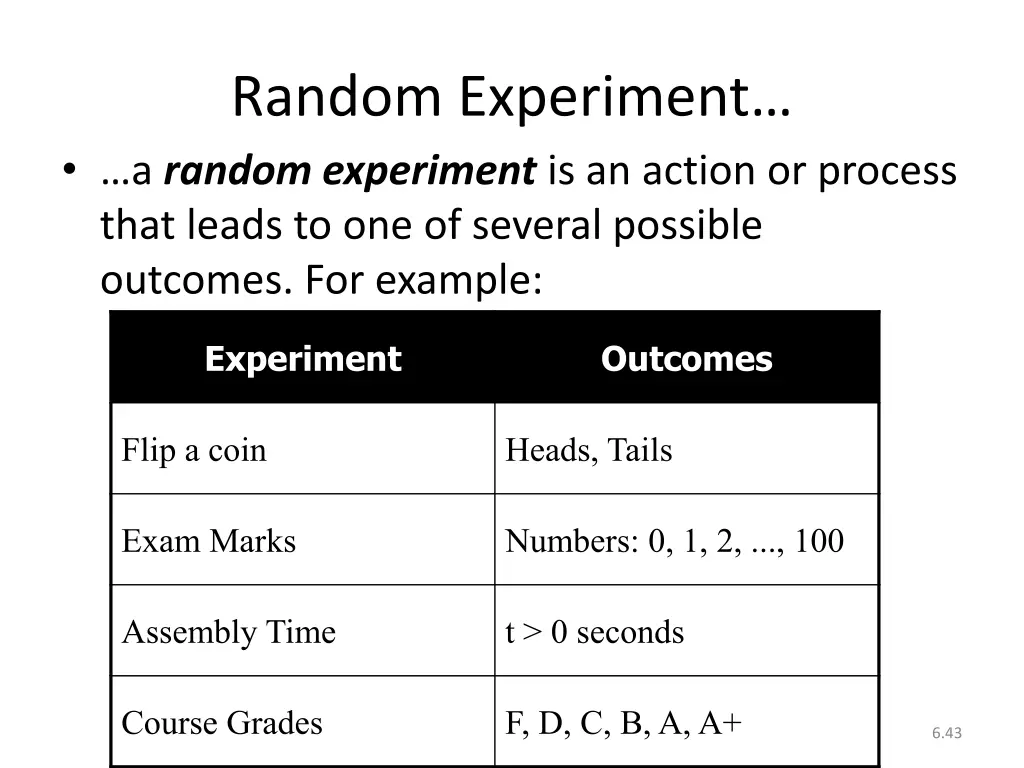 random experiment a random experiment