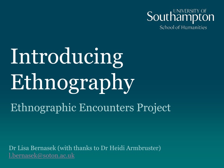 introducing ethnography