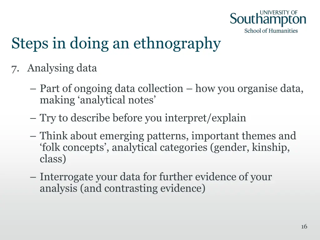 steps in doing an ethnography 5