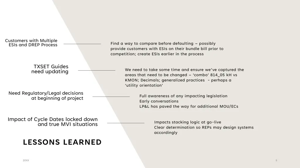 customers with multiple esis and drep process