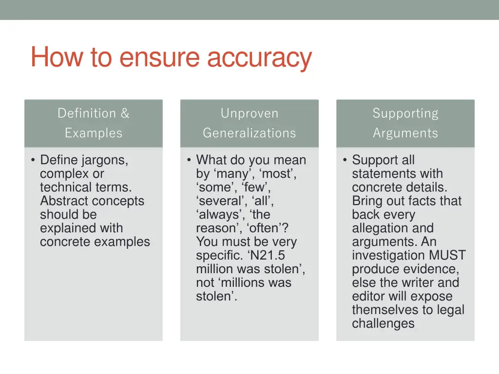 how to ensure accuracy