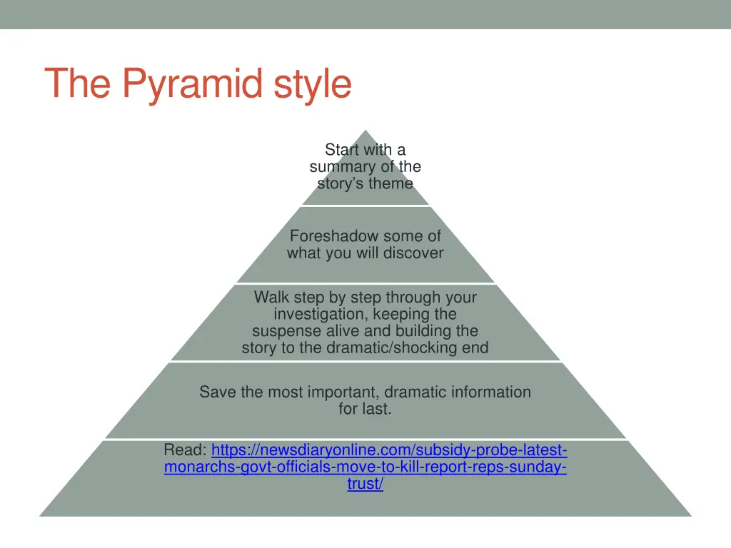 the pyramid style