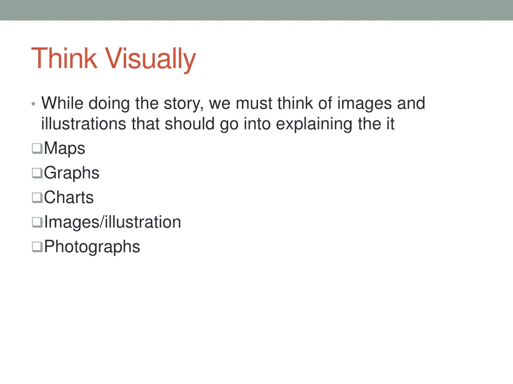 think visually