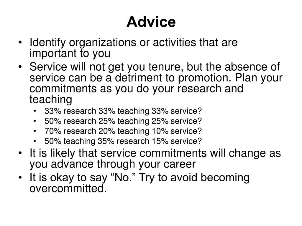 advice