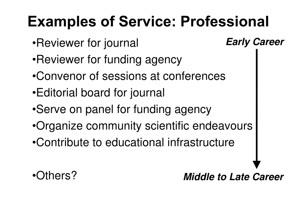 examples of service professional