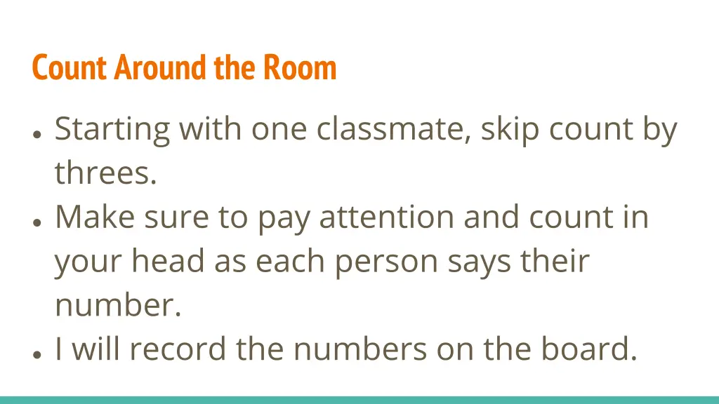 count around the room 1