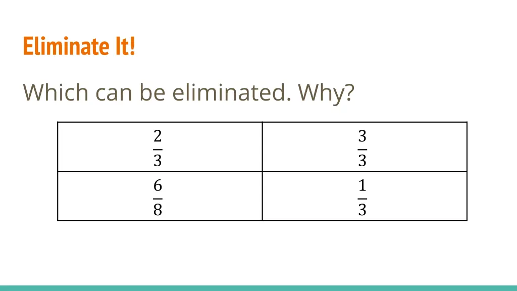 eliminate it 1