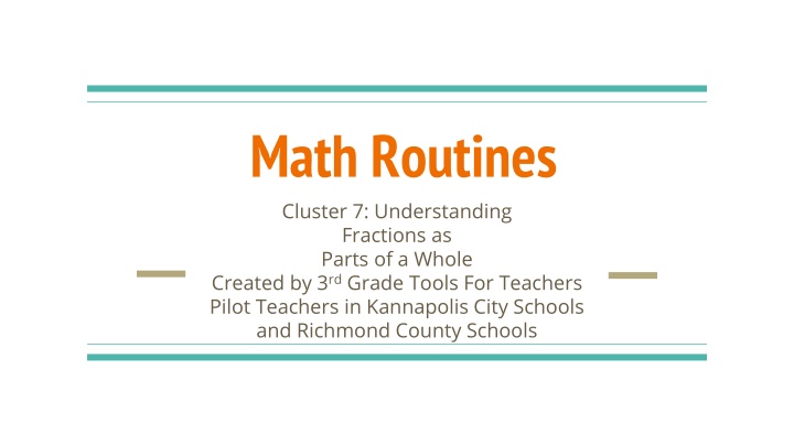 math routines cluster 7 understanding fractions