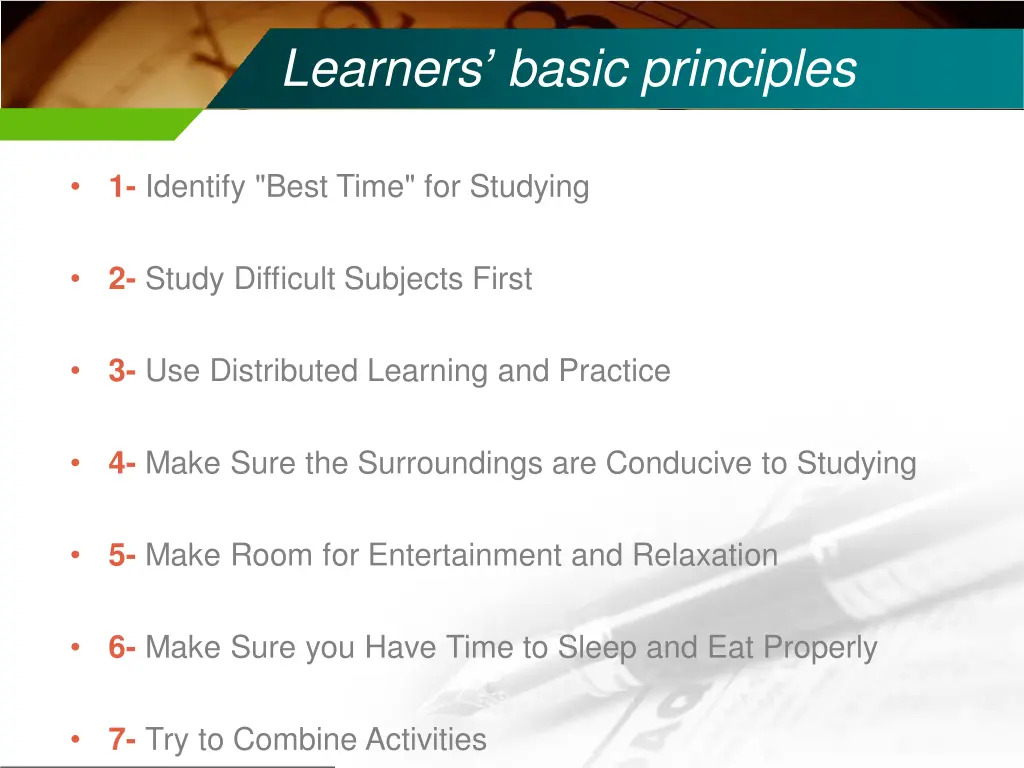 learners basic principles