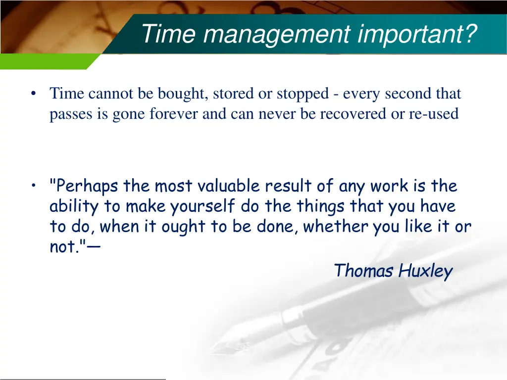 time management important