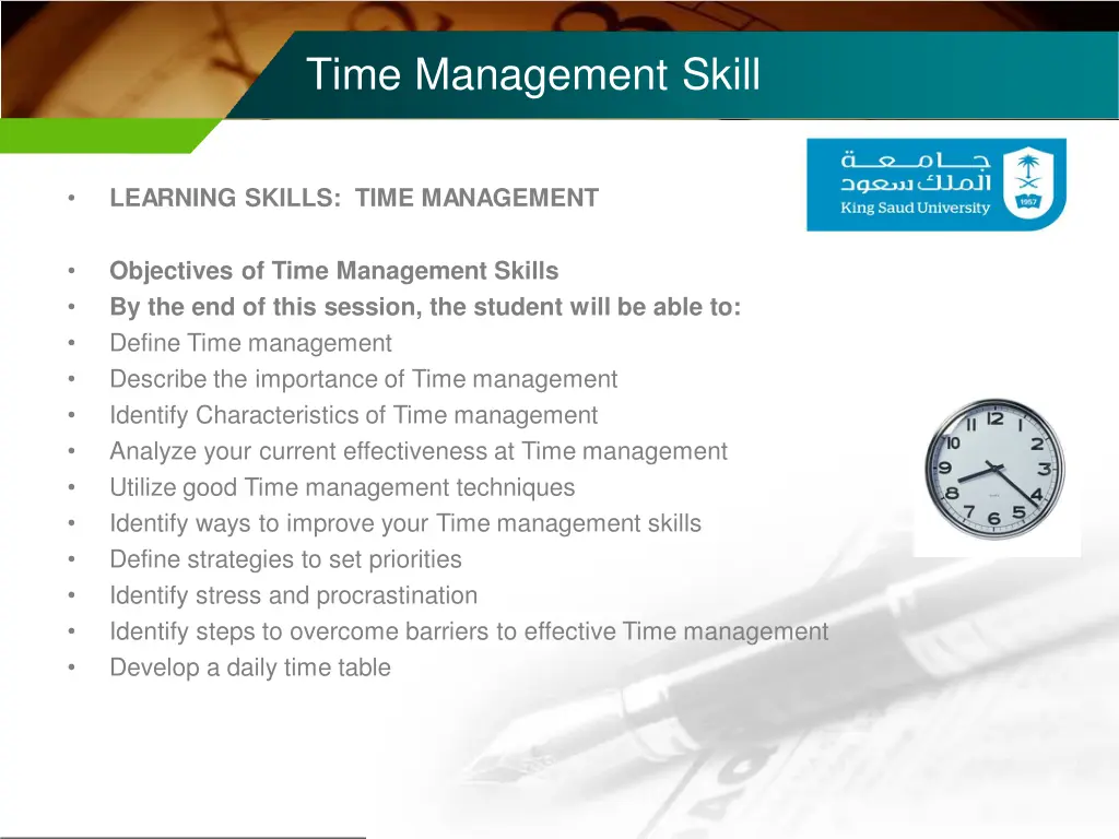 time management skill