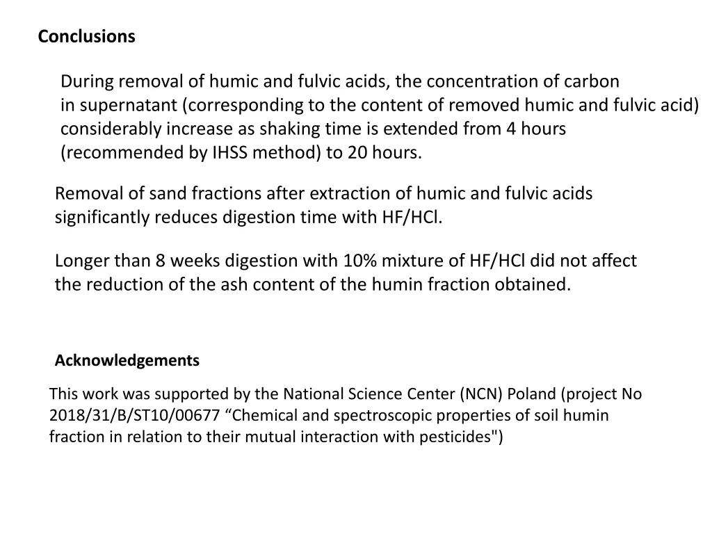 conclusions