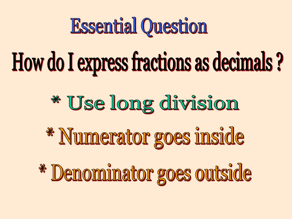 essential question