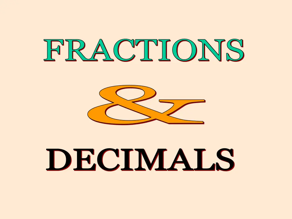 fractions