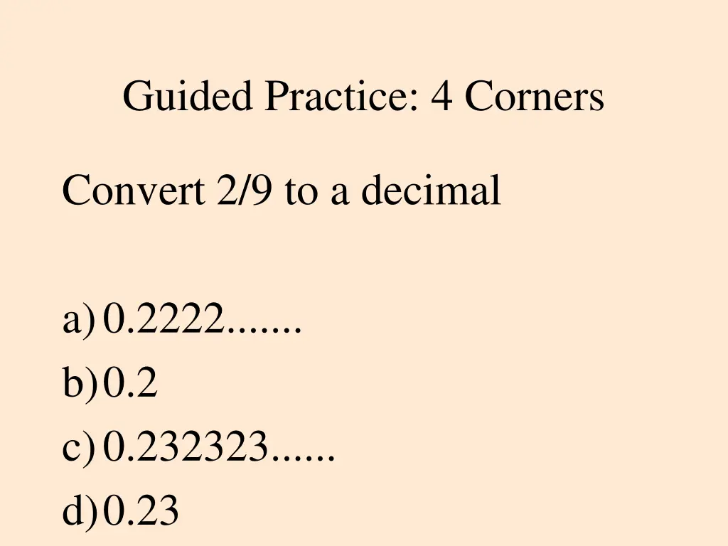 guided practice 4 corners 1