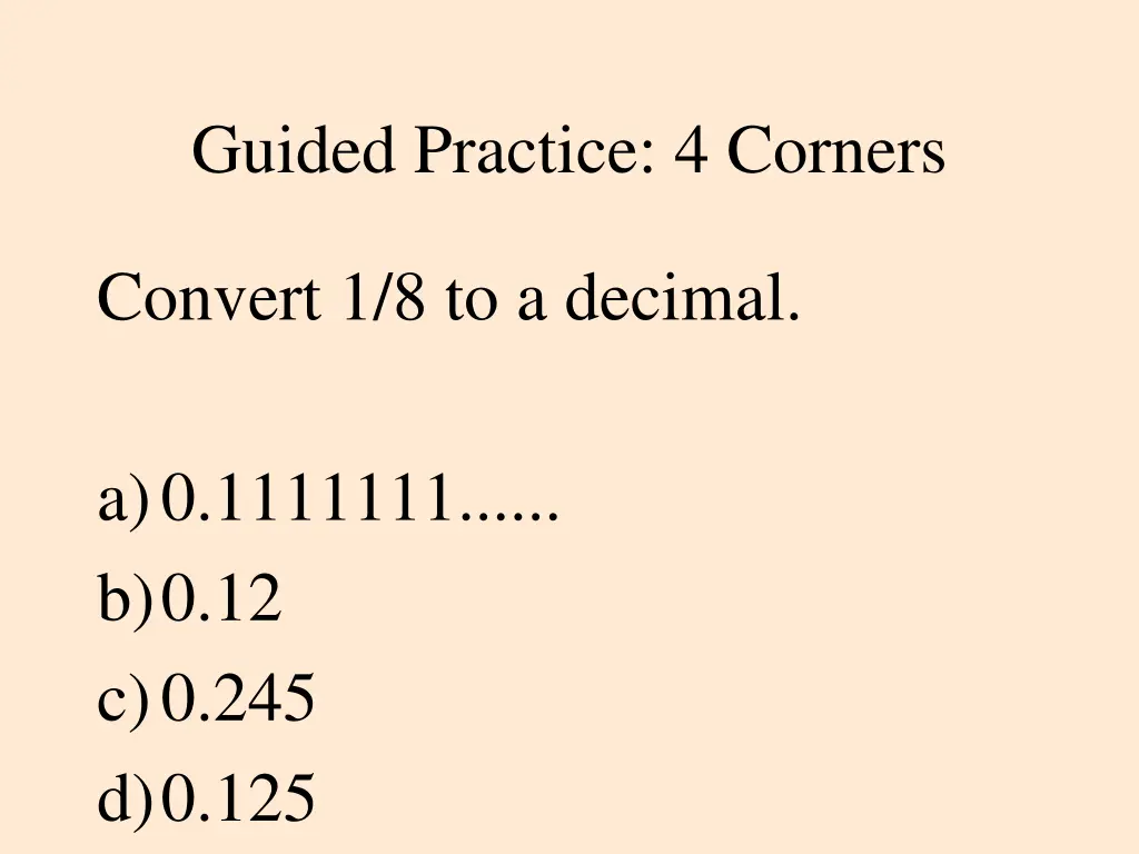 guided practice 4 corners 2