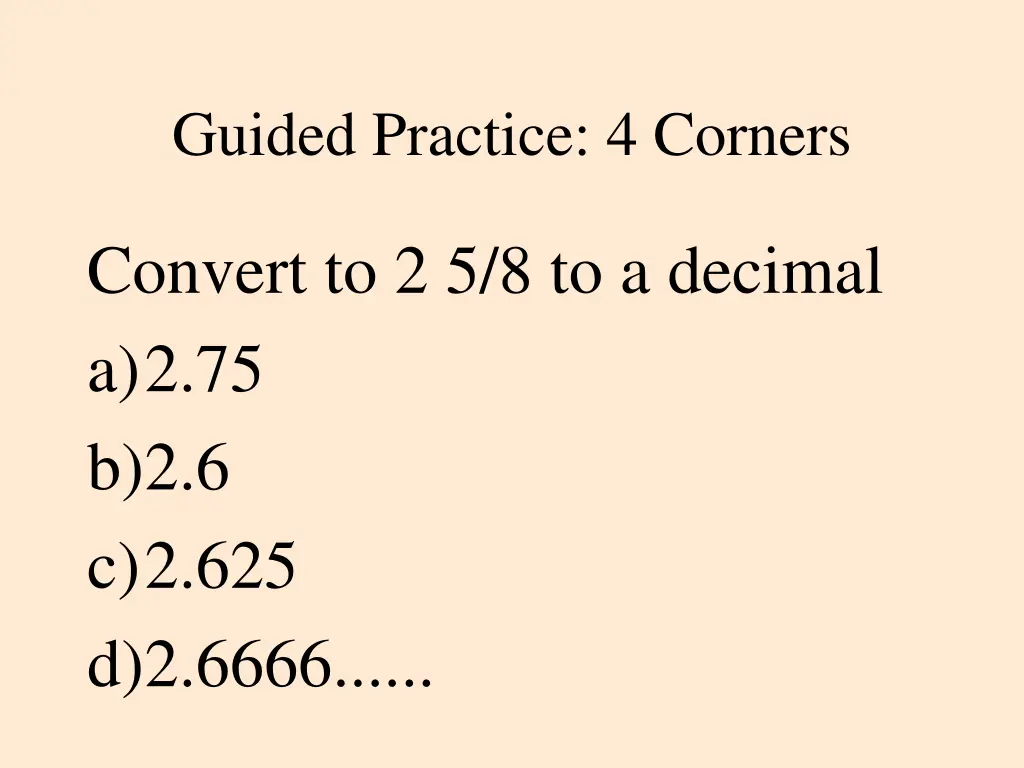 guided practice 4 corners 4