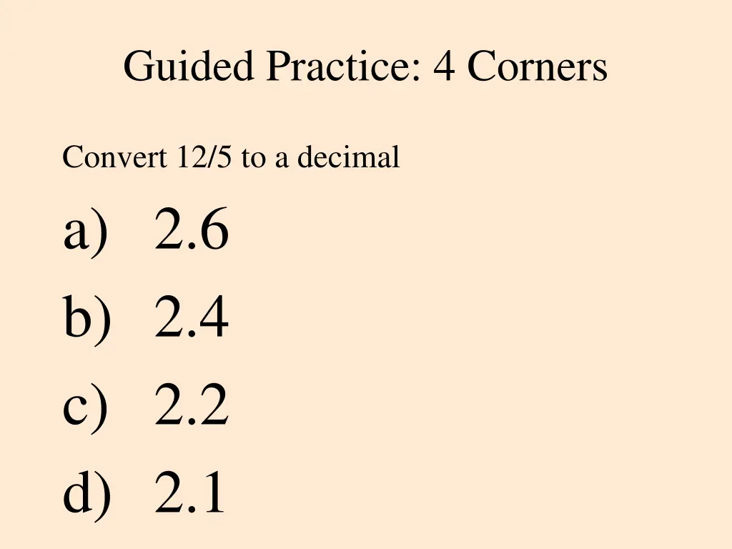 guided practice 4 corners 6