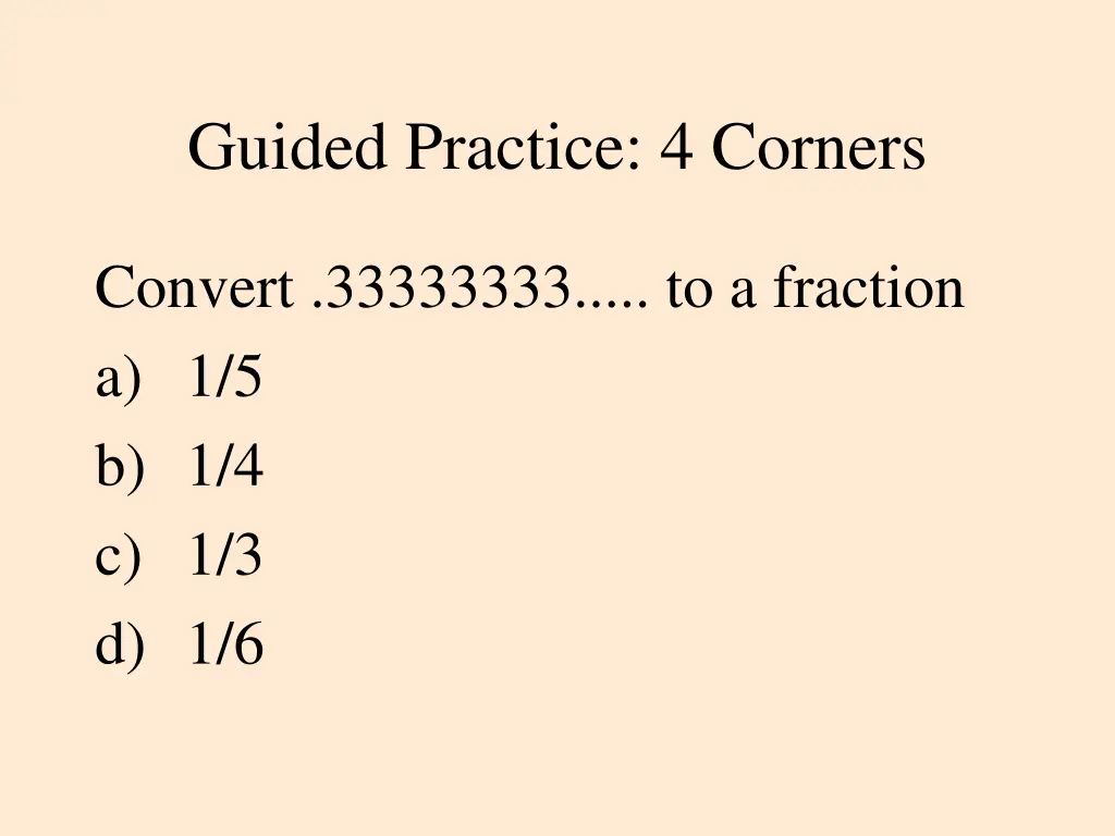 guided practice 4 corners 8