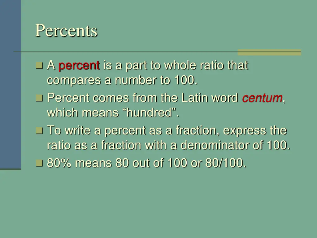 percents