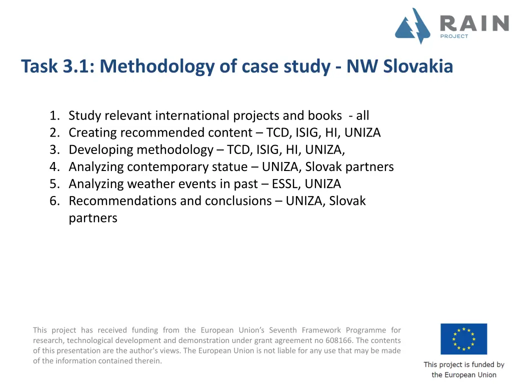 task 3 1 methodology of case study nw slovakia