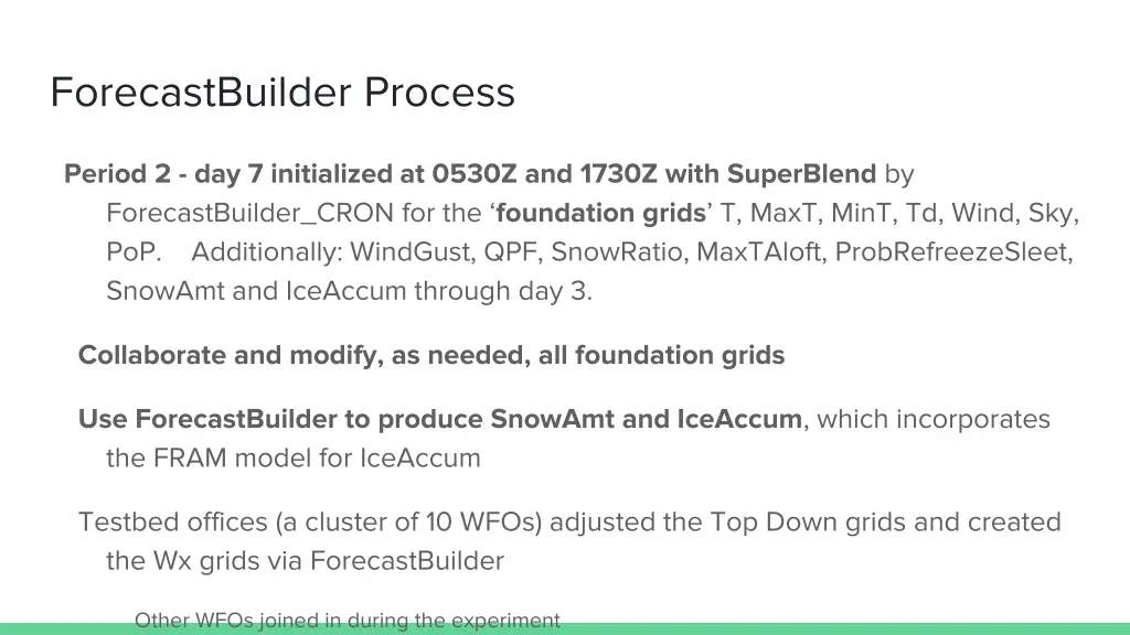 forecastbuilder process