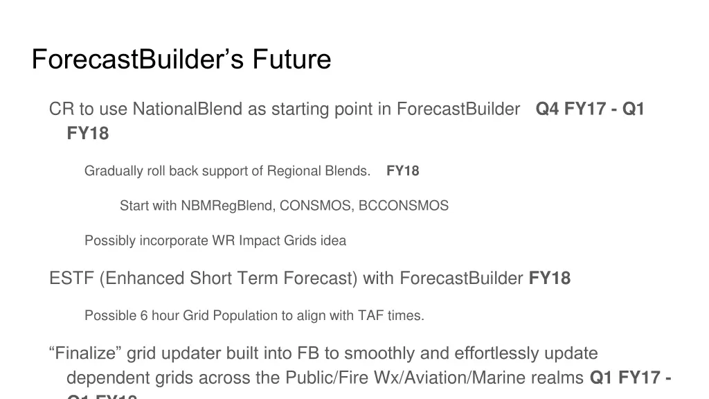forecastbuilder s future