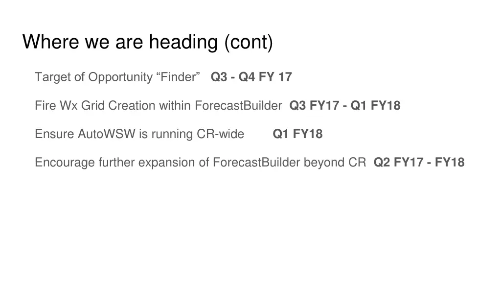 where we are heading cont
