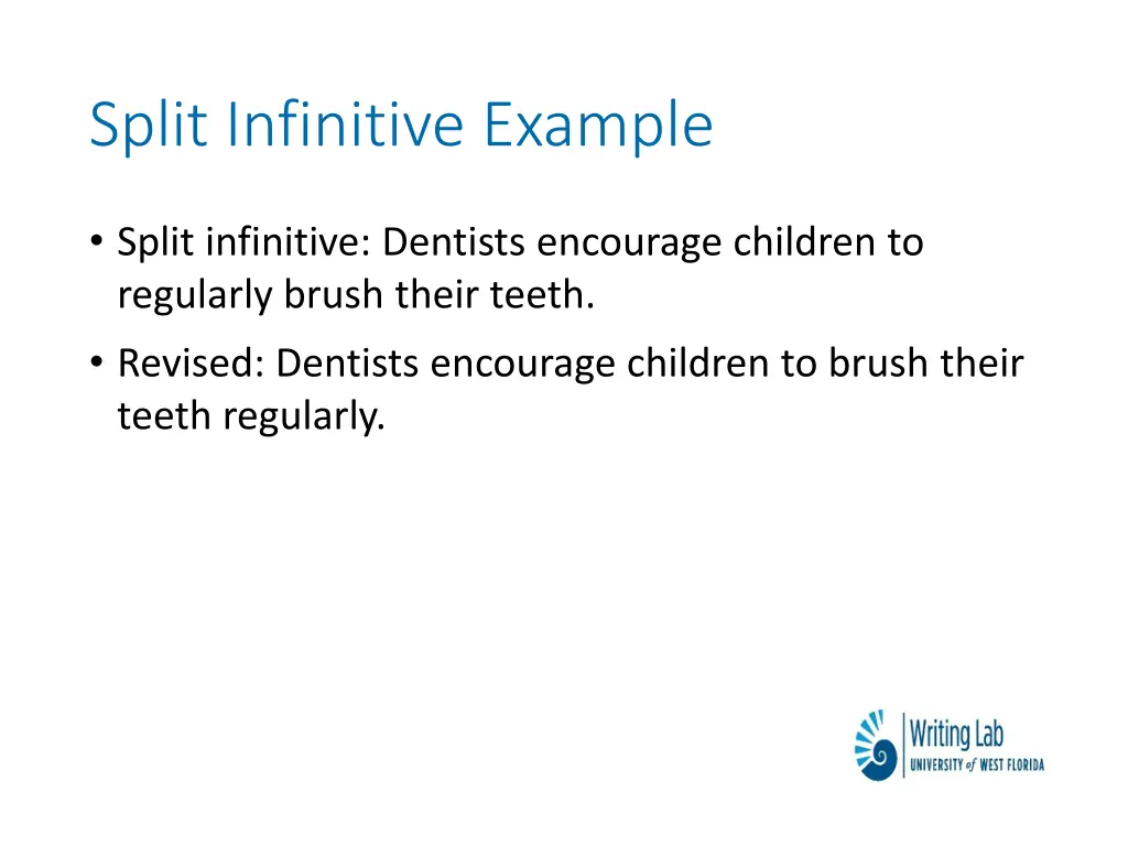 split infinitive example
