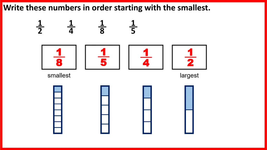 write these numbers in order starting with 1