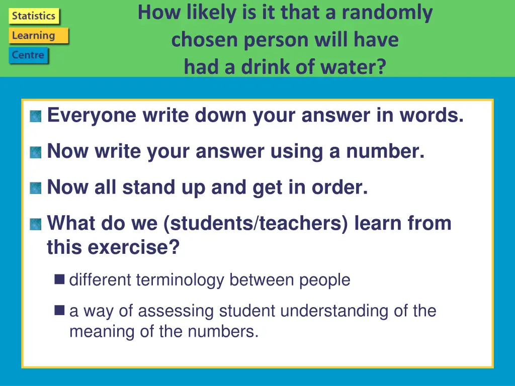 how likely is it that a randomly chosen person