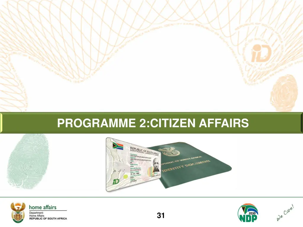 programme 2 citizen affairs